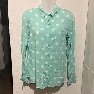 Splendid Mint Green Polka Dot Button Down Shirt